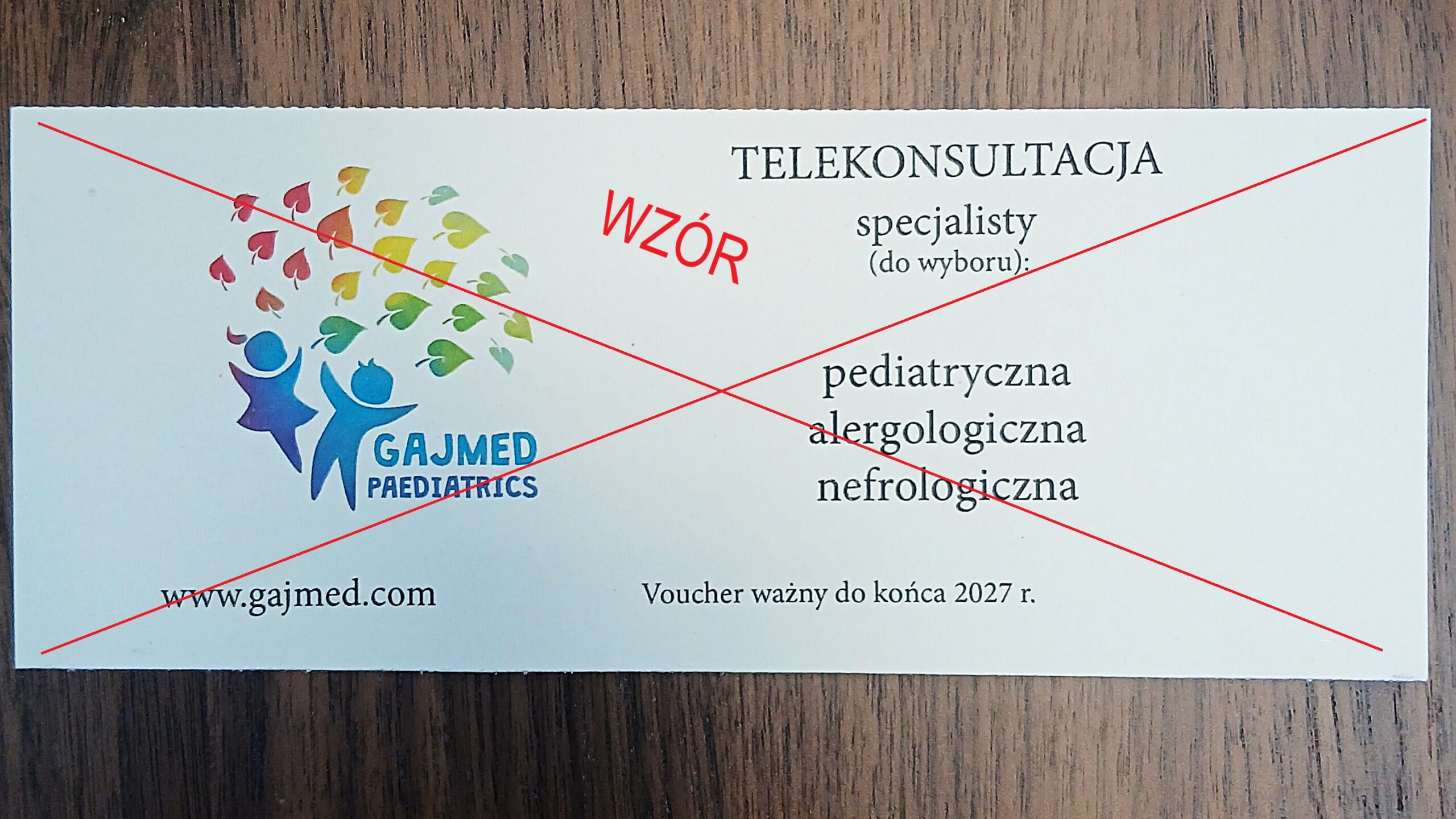 II Voucher na 20-minutową telefoniczną konsultację pediatry, pediatry alergologa lub pediatry nefrologa w Poradni Pediatrycznej GAJMED w Warszawie